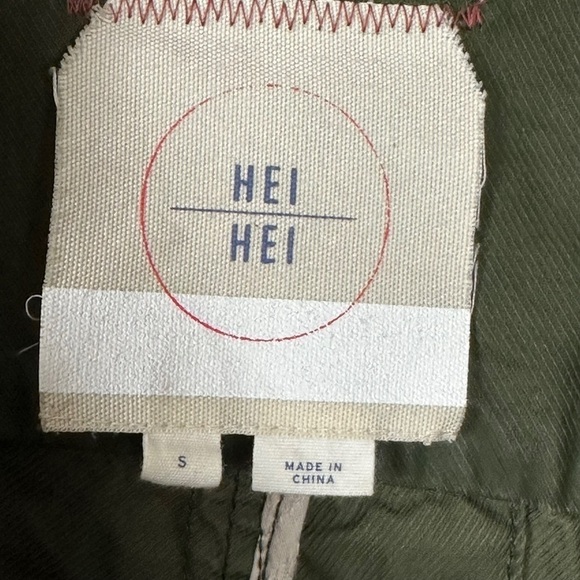 Anthropologie Hei Hei Coated / Waxed Army Green 
Military Utility Swing Jacket S - Picture 13 of 14